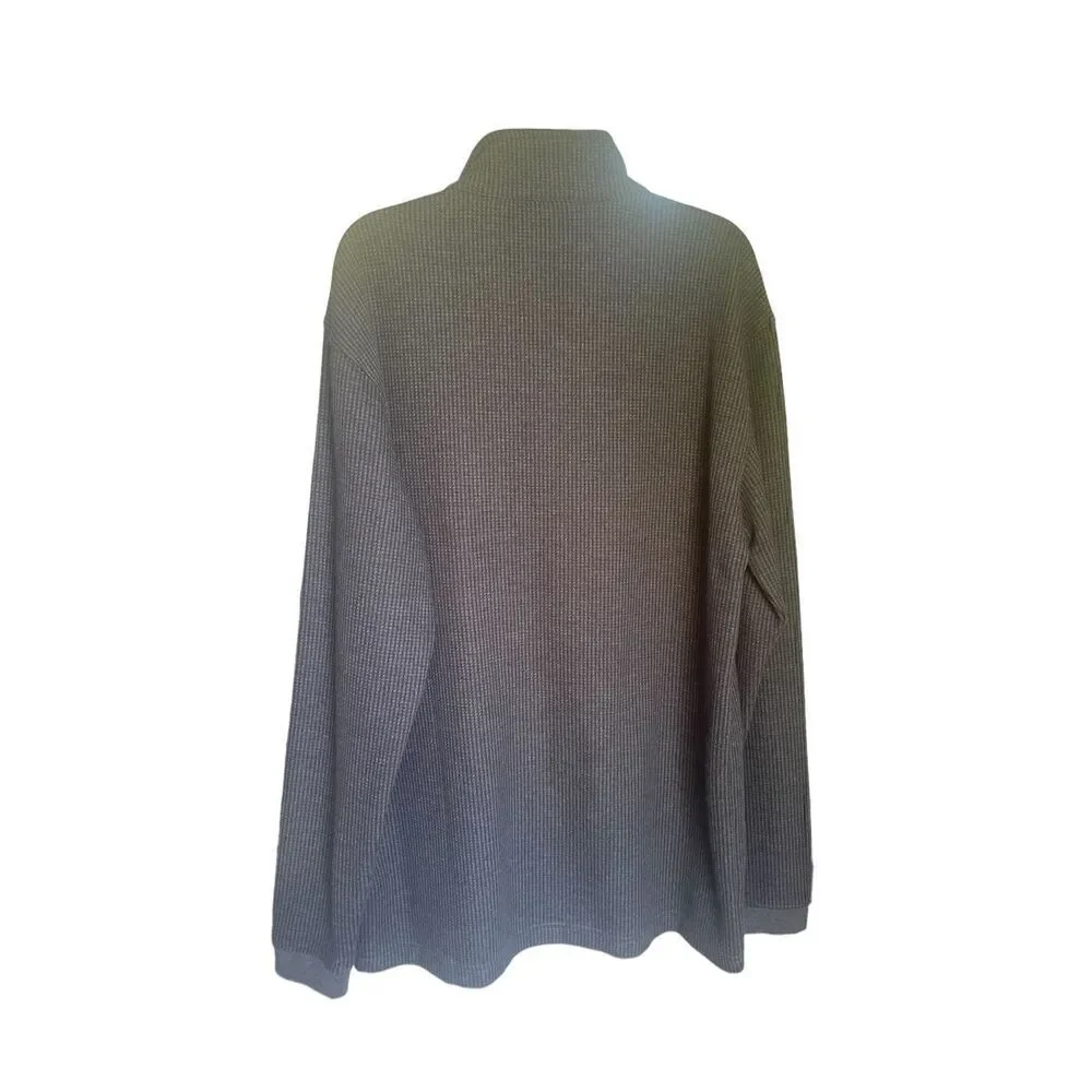 NWT Hagger Long  Sleeve 1/4 zip Pull over Shirt Brown/ Black Size S